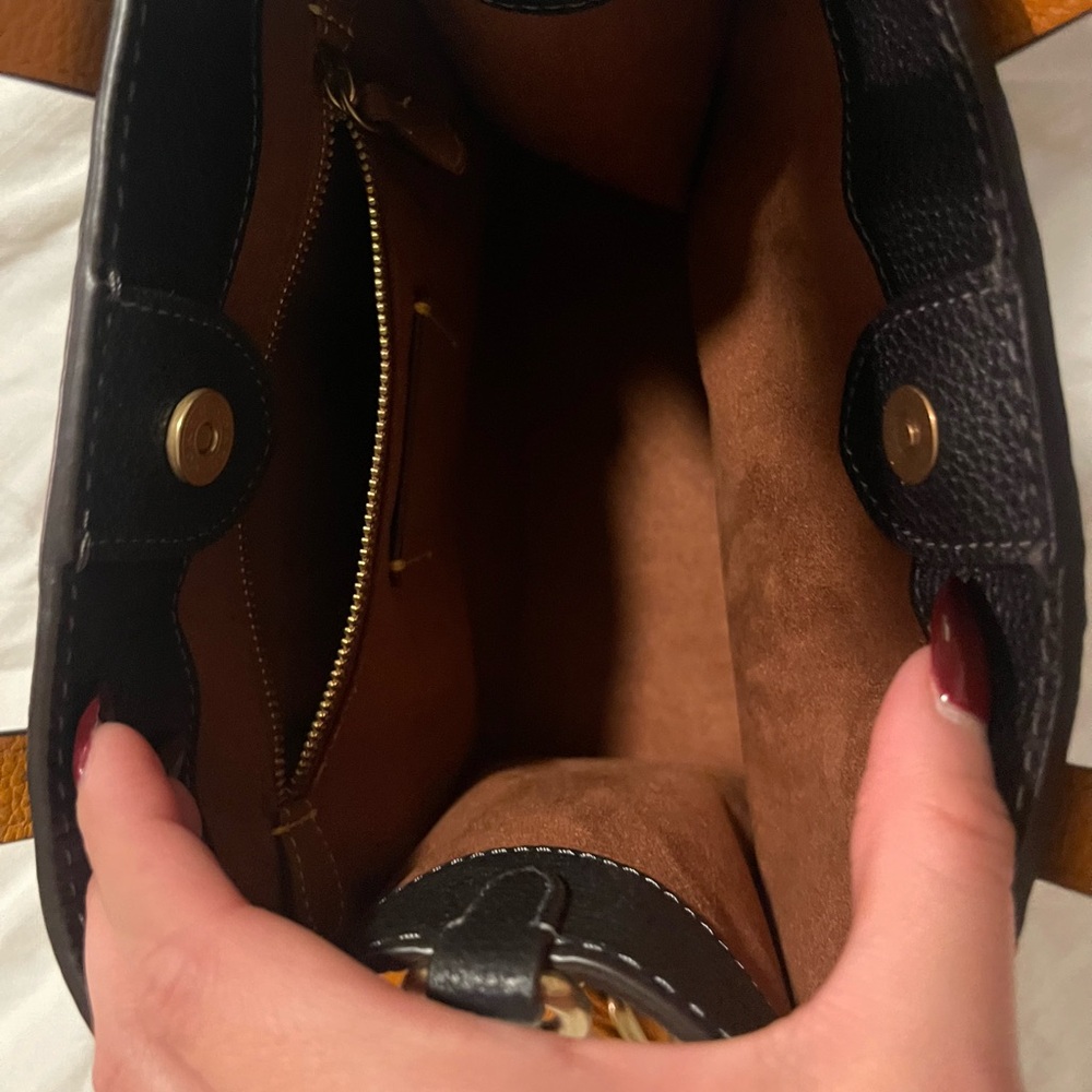 Coach Black and Tan Bag - Picture 2 of 6
